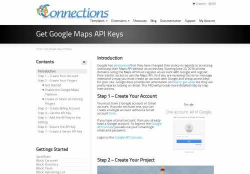 
                            12. Learn how to Create Google Maps API Keys for use with Connections