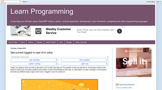 
                            8. Learn Programming: Get current logged in user id in odoo