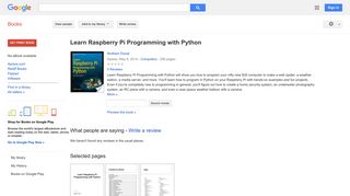 
                            10. Learn Raspberry Pi Programming with Python