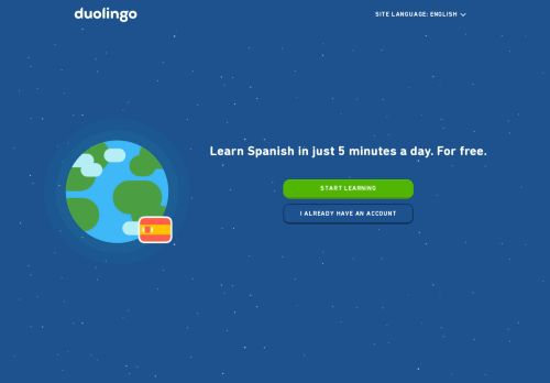 
                            3. Learn Spanish in just 5 minutes a day. For free. - Duolingo
