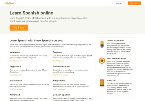 
                            7. Learn Spanish online - Babbel.com