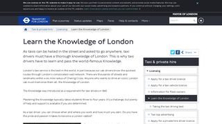 
                            7. Learn the Knowledge of London - Transport for London