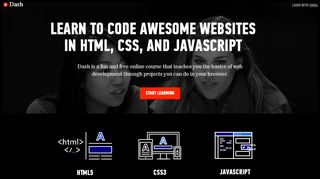 
                            4. Learn to code HTML, CSS, and JavaScript with Dash