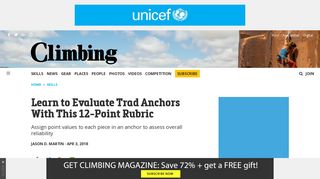 
                            10. Learn to Evaluate Trad Anchors With This 12-Point Rubric - Climbing ...