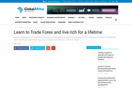 
                            13. Learn to Trade Forex and live rich for a lifetime | Global Africa Network