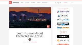 
                            9. Learn to use Model Factories in Laravel - Laravel News