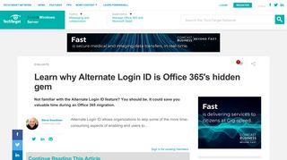 
                            9. Learn why Alternate Login ID is Office 365's hidden gem