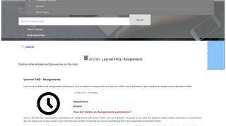 
                            13. Learner FAQ - Assignments - Brightspace Community - D2L