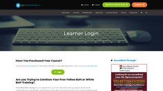 
                            11. Learner Login - GoLeanSixSigma.com