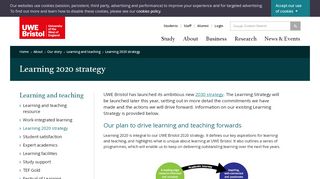 
                            13. Learning 2020 strategy - UWE Bristol: Learning and teaching