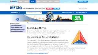 
                            4. Learning A-Z Levels - Raz-Kids