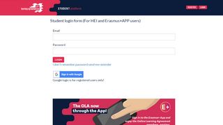 
                            2. Learning Agreement Online Tool Student platform