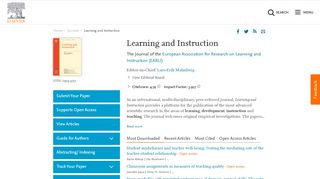 
                            1. Learning and Instruction - Journal - Elsevier