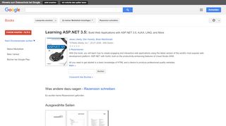 
                            13. Learning ASP.NET 3.5: Build Web Applications with ASP.NET 3.5, ... - Google Books-Ergebnisseite