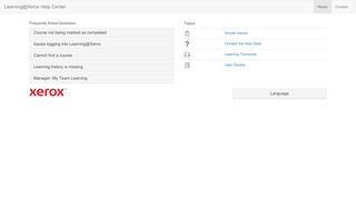 
                            2. Learning@Xerox Help Center Home Page