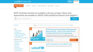 
                            3. Learning Catalogue - UNICEF AGORA