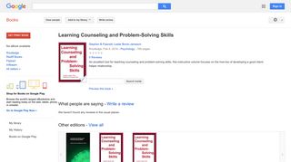 
                            10. Learning Counseling and Problem-Solving Skills