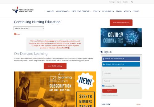 
                            13. Learning Curve - Online CNE - Texas Nurses Association