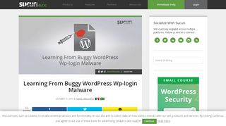 
                            10. Learning From Buggy WordPress Wp-login Malware - Sucuri Blog