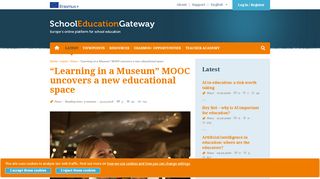 
                            13. “Learning in a Museum” MOOC uncovers a new ...