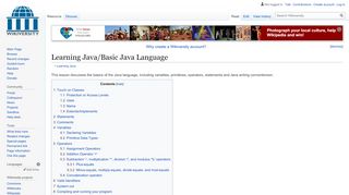 
                            9. Learning Java/Basic Java Language - Wikiversity