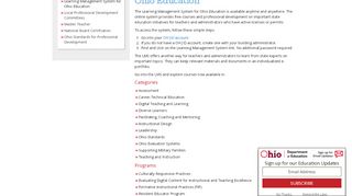 
                            4. Learning Management System - Ohio Department of Education