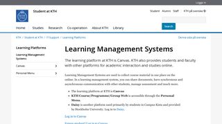 
                            2. Learning Management Systems | KTH
