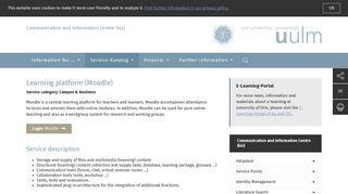 
                            7. Learning platform (Moodle) - Ulm University - Uni Ulm