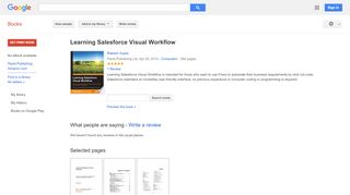 
                            12. Learning Salesforce Visual Workflow - Google Books Result