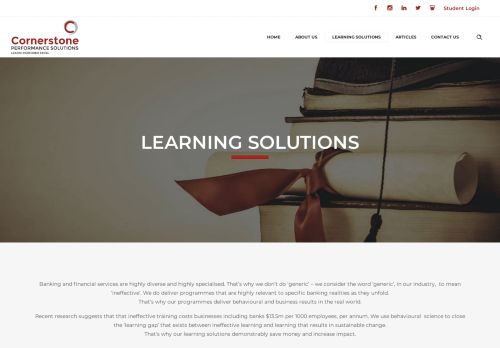
                            2. Learning Solutions | Cornerstone Performance Solutions