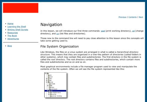 
                            6. Learning the shell - Lesson 2: Navigation - LinuxCommand.org