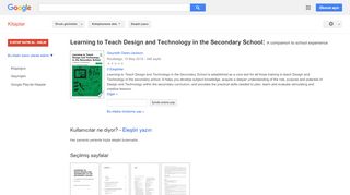 
                            7. Learning to Teach Design and Technology in the Secondary School: A ...