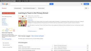 
                            12. Learning to Teach in the Primary School