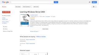 
                            12. Learning Windows Server 2003 - Google Books Result