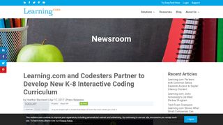 
                            6. Learning.com Partners with Codesters to Develop Interactive Coding ...