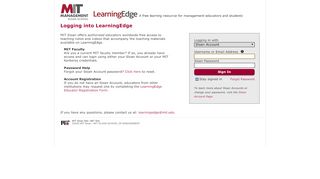 
                            11. LearningEdge - Login - MIT Sloan