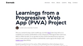 
                            10. Learnings from a Progressive Web App Project and the Future of PWAs