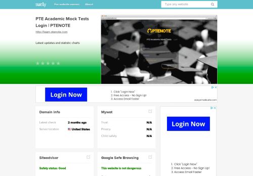 
                            5. learn.ptenote.com - PTE Academic Mock Tests Login ... - Learn ... - Sur.ly