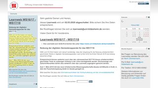 
                            4. Learnweb 2016 der Universität Hildesheim