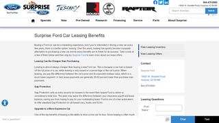 
                            10. Lease Benefits | New Ford Leasing | Surprise, Glendale & Phoenix, AZ