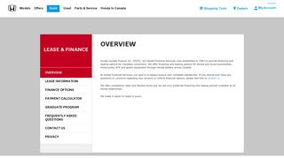 
                            2. Lease & Finance - Honda Canada