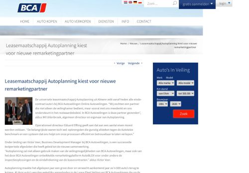 
                            9. Leasemaatschappij Autoplanning kiest voor nieuwe remarketingpartner