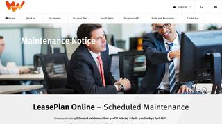 
                            4. LeasePlan Online – Scheduled Maintenance