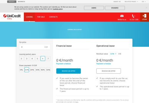 
                            10. Leasing calculator | UniCredit Leasing