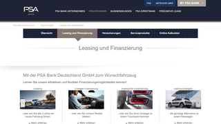 
                            1. Leasing und Finanzierung - PSA Bank Deutschland