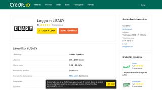 
                            7. L'EASY Lån ® Logga in på mina sidor ᐈ Låna 10000 - 50000 kr ...