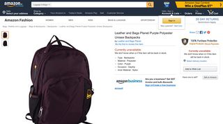
                            12. Leather and Bags Planet Purple Polyester Unisex Backpacks: Amazon ...