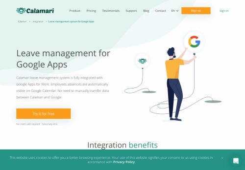 
                            6. Leave management system for Google Apps - Calamari