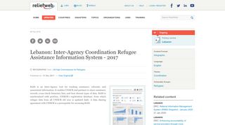 
                            5. Lebanon: Inter-Agency Coordination Refugee Assistance ...