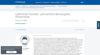 
                            11. Lebenslust Touristik - jämmerliche Betreung bei Pilotenstreik ...